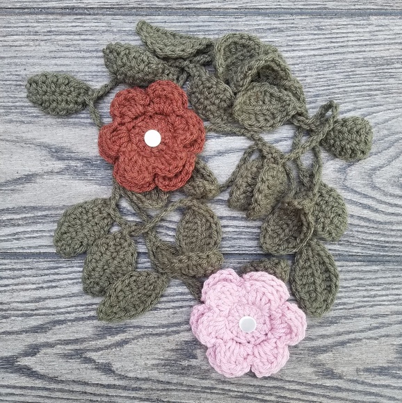 Etsy Accessories - Boutique Floral Knit Scarf